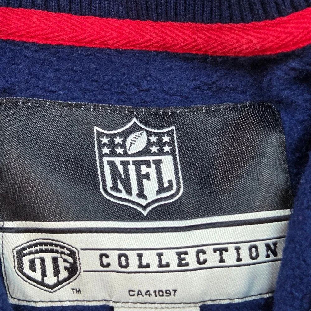 NFL Collection New England Patriots Jacket Mens L Full-Zip Fleece Navy Red Blue